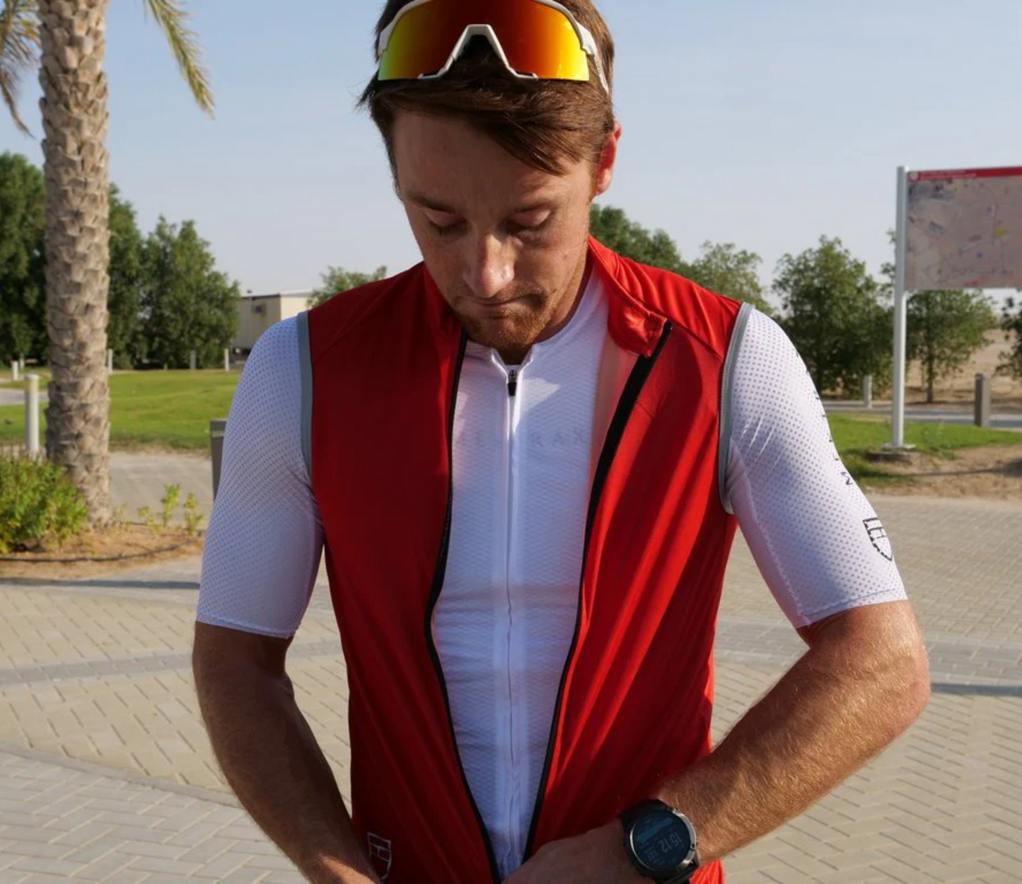 سترة MEKTRAX GILET XL برتقالية اللون