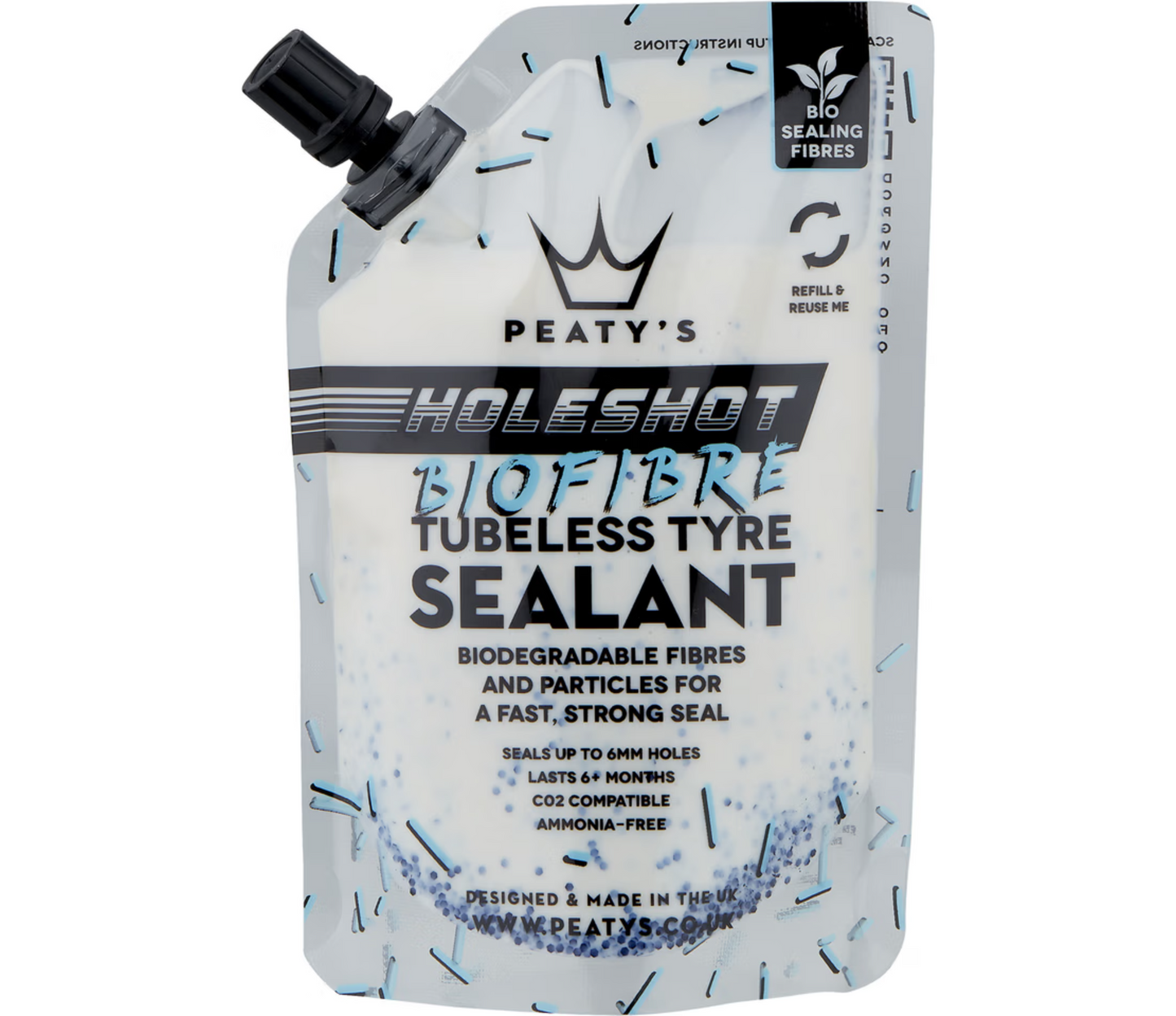 Peaty's Holeshot BioFibre Tubeless Tyre Sealant