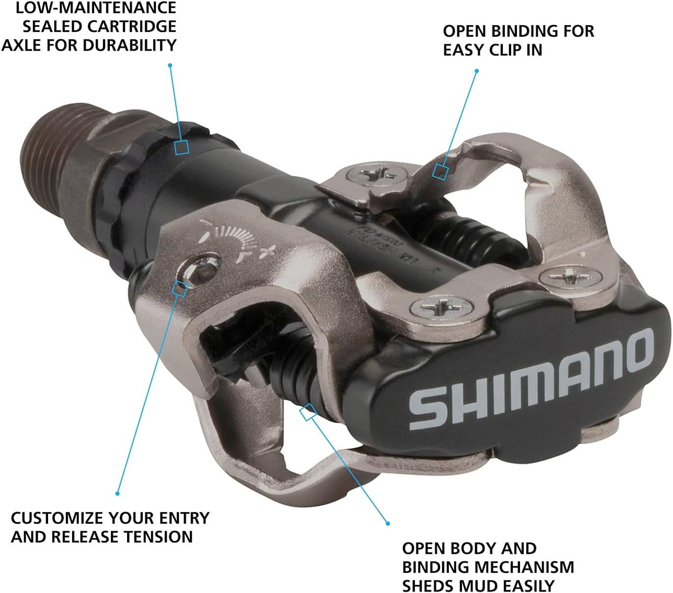 دواسة شيمانو 03 PD M520L SPD BLK