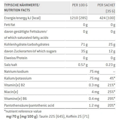 Sponser Liquid Energy Plus carbohydrate gel 35g sachet