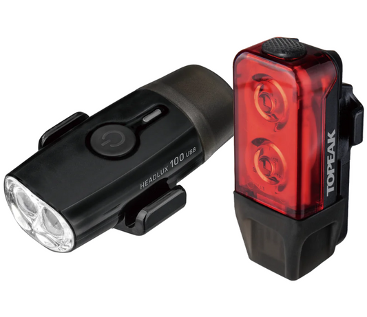 مجموعة مصابيح TOPEAK POWERLUX USB باللون الأسود