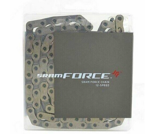 سلسلة SRAM FORCE D1 FLATTOP 114 رابطًا مع قفل الطاقة 12 سرعة / 12 سرعة / 114 لترًا